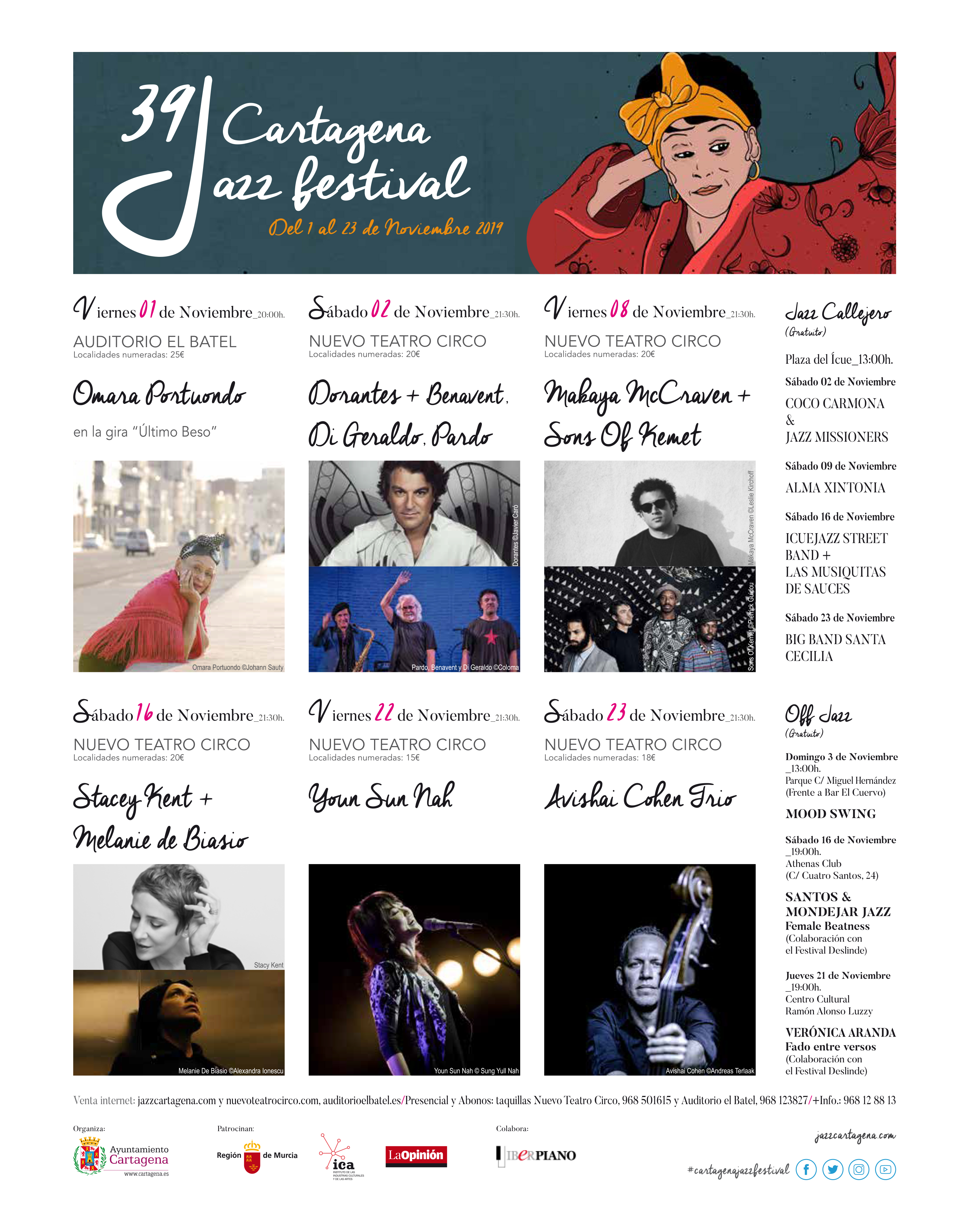 Programa del 39º Cartagena Jazz Festival 2019