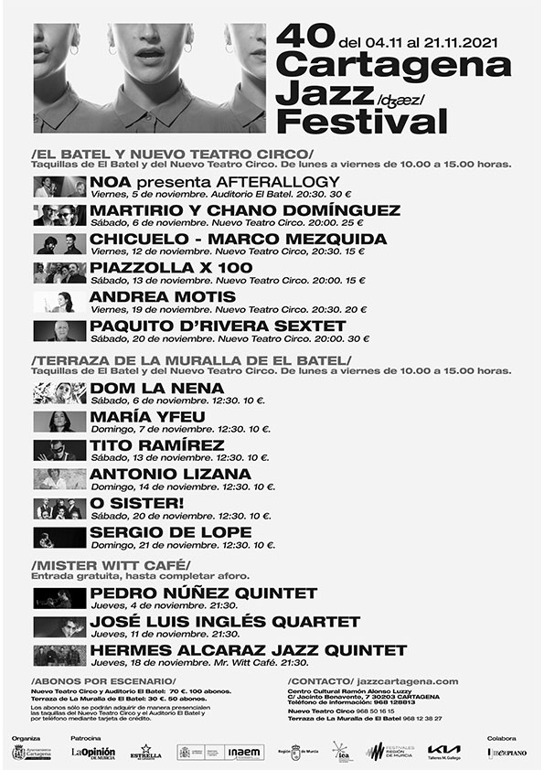 Programa del 40 Cartagena Jazz Festival 2021