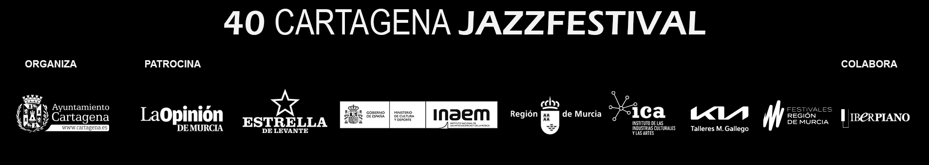 Patrocinadores del 40 Jazz Festival de Cartagena